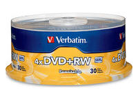 Verbatim Disk, Dvd+rw, 4.7gb, Branded, 4x,30/spindle