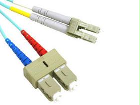 Legrand Dat 3m Lc-sc 10gb 50/125 Om3 Duplex Multimode Pvc Fiber Optic Cable - Aqua