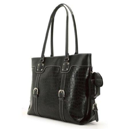 Mobile Edge Llc Mobile Edge - Signature Tote - 16in - Black,faux-croc