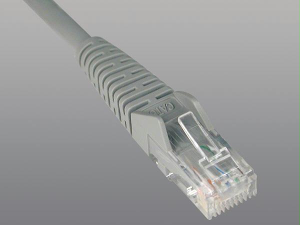 Tripp Lite 1ft Cat6 Gigabit Snagless Molded Patch Cable Rj45 M/m Gray