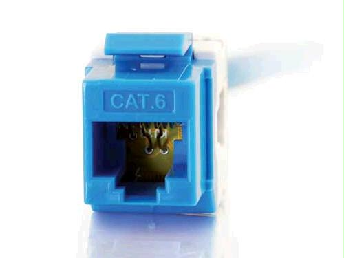 C2g 180 Cat6 Rj45 Utp Keystone Jack - Blue