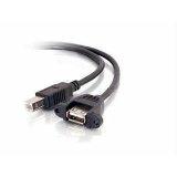 C2g 1.5ft Panel-mount Usb 2.0 A Female To B Male Cable
