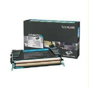 Lexmark C734a1cg Cyan Return Program Toner Cartridge For Use In C/x734,746,x738