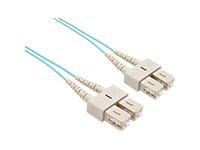 Unc Group Llc 5 Meter Sc-sc Om3 10gig Fiber Optic Cable, Aqua, Ofnr, 50/125 Fiber, Multimode D