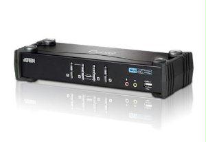 Aten 4-port Masterview Usb-dvi Kvm Switch, Cables Included