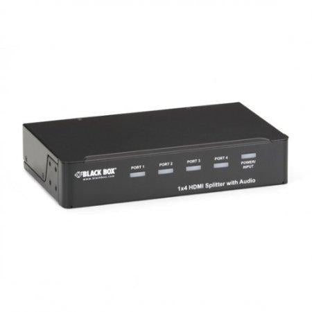 Black Box Hdmi Splitter With Audio - 1x4, Gsa, Taa