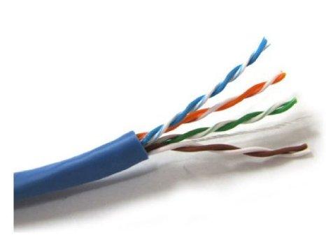 Weltron 1000ft Blue Cat5e 350mhz Solid Utp Cmr