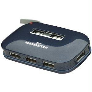 Manhattan - Strategic Manhattan Hi-speed Usb 2.0 Ultra Hub, 7 Ports, Dual Power, Multiple Transaction