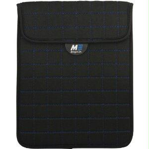 Mobile Edge Llc Neogrid Sleeve For 7in Tablets/e-readers - Black W/blue Stitching,neoprene