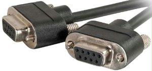 C2g 25ft Serial Rs232 Db9 Null Modem Cable With Low Profile Connectors F/f - In-wall