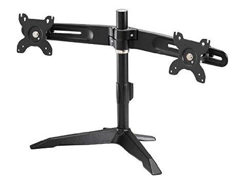 Amer Networks Dual Monitor Lcd/led Monitor Stand. Supports Vesa Mounting For 75mm And 100mm Sp