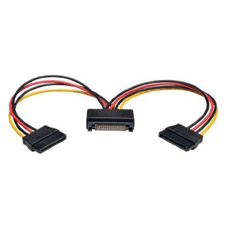 Tripp Lite 15-pin Serial Ata Sata Power Y Splitter Cable Adapter M/f 6 Inch