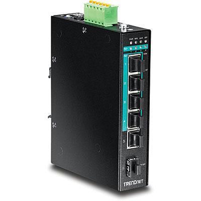 Trendnet Inc 5-port Hardened Industrial Gigabit Poe+ Din-rail Switch,limited Lifetime Warrant