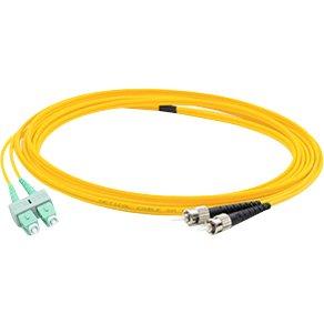 Add-on Addon 3m Asc (male) To St (male) Os2 Straight Yellow Duplex Fiber Ofnr (riser-ra