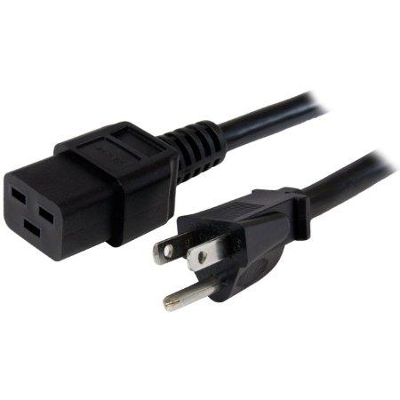Startech 10ft (3m) Universal Power Cord W/ Nema 5-15p And Iec 60320 C19 Connectors; 125v