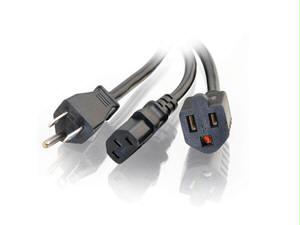 C2g Power Cord - Nema 5-15p - Male Left Gender - Power Nema 5-15r,c13 - Female Right