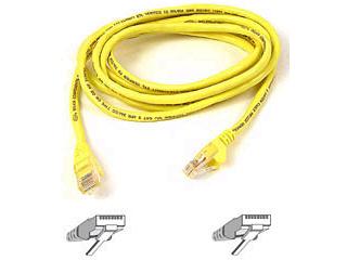 Belkin International Inc 7ft Cat6 Snagless Patch Cable, Utp, Yellow Pvc Jacket, 23awg, 50 Micron, Gold Pl