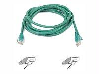 Belkin International Inc 1ft Cat5e Snagless Patch Cable, Utp, Green Pvc Jacket, 24awg, T568b, 50 Micron,