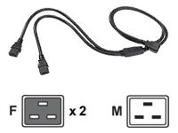 Apc By Schneider Electric Power Cord Splitter, C20 To (2)c19, 1.8m