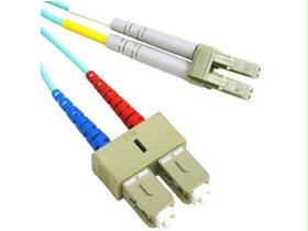 Legrand Dat C2g 2m Lc-sc 10gb 50/125 Duplex Multimode Om3 Fiber Cable - Aqua - 6ft Om3 Cable