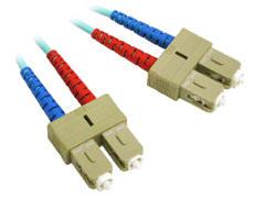Legrand Dat C2g 2m Sc-sc 10gb 50/125 Om3 Duplex Multimode Pvc Fiber Optic Cable - Aqua