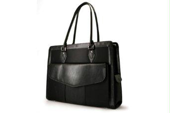 Mobile Edge Llc Mobile Edge - Geneva Briefcase - 17.3in - Black,microfiber W/leather Trim