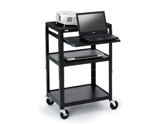 Bretford Av Cart W/slide Out Notebook Shelf, Adjustable Height, 24w X 18d X 27-43h, Welde