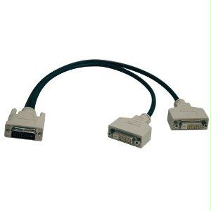 Tripp Lite 1ft Dvi Y Splitter Video Monitor Cable Dvi-d M/2xf 1 Ft