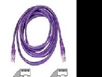 Belkin International Inc 7ft Cat5e Snagless Patch Cable, Utp, Purple Pvc Jacket, 24awg, T568b, 50 Micron,