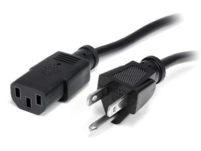 Startech 1ft (30cm) 18awg Flexible Computer Power Cord W/ Nema 5-15p And Iec 60320 C13 Co
