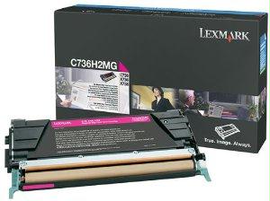 Lexmark C736h2mg Magenta Toner Cartridge For Use In C/x736,x738 Estimated Yield