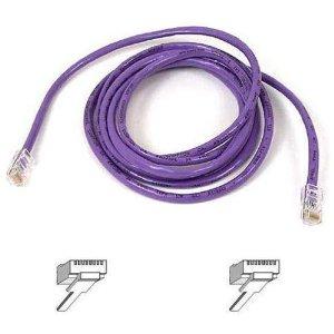 Belkin International Inc 25ft Cat5e Snagless Patch Cable, Utp, Purple Pvc Jacket, 24awg, T568b, 50 Micron