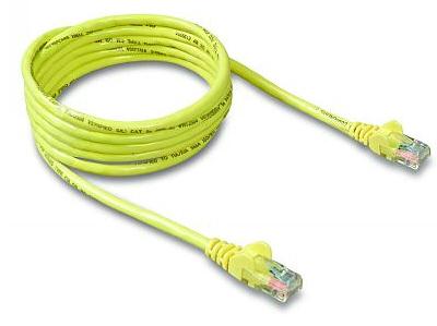 Belkin International Inc 3ft Cat5e Snagless Patch Cable, Utp, Yellow Pvc Jacket, 24awg, T568b, 50 Micron,