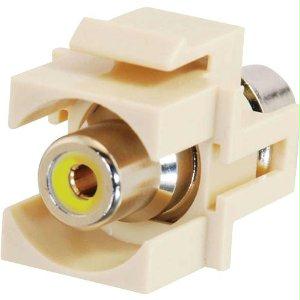 C2g Snap-in Yellow Rca F/f Keystone Insert Module - Ivory