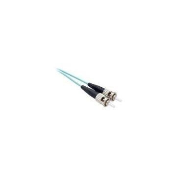 Unc Group Llc 10 Meter Lc-st Om3 10gig Fiber Optic Cable, Aqua, Ofnr, 50/125 Fiber, Multimode