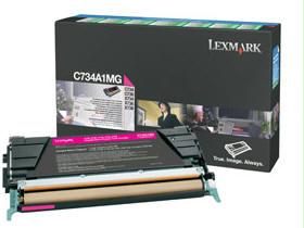 Lexmark C734a4cg Cyan Return Program Toner Cartridge Taa For Use In C/x734,746,x