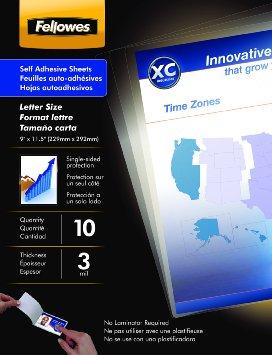 Fellowes, Inc. Laminating Sheets Self Adhesive 9x12 3mi