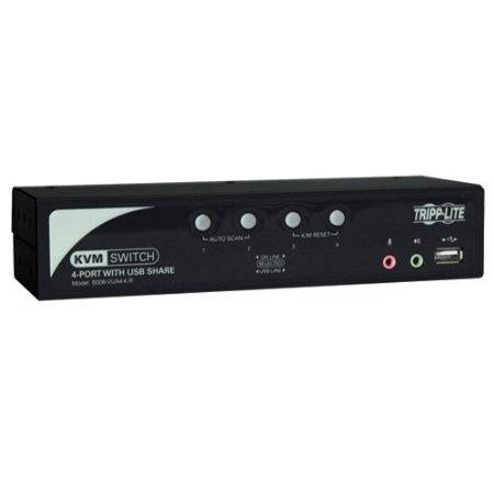 Tripp Lite 4-port Desktop Kvm Switch Audio, 2-port Usb, On-screen Display & Cables