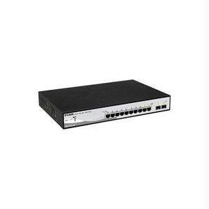 D-link Systems D-link Dgs-1210-10p  Supports Eight (8) Gigabit Mbps Copper Poe Ports And Two (2