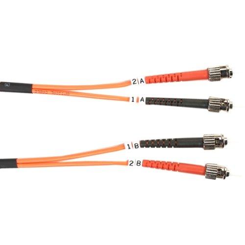 Black Box Om1 62.5/125 Multimode Fiber Optic Patch Cable - Ofnr Pvc, St To St, Orange, 1-m