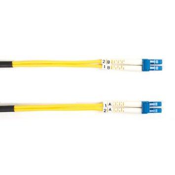 Black Box Os2 9/125 Singlemode Fiber Optic Patch Cable - Ofnr Pvc, Lc To Lc, Yellow, 1-m (
