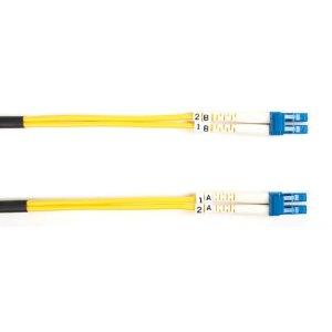 Black Box Os2 9/125 Singlemode Fiber Optic Patch Cable - Ofnr Pvc, Lc To Lc, Yellow, 3-m (
