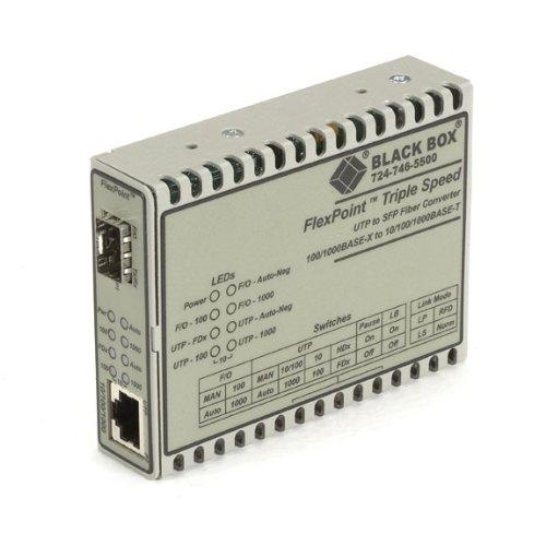 Black Box Gigabit Ethernet(1000-mbps)media Converter-10/100/1000-mbps Copper To 1000-mbps