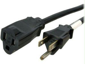 Startech Ac Power Extension Cord 15ft/4.5m 16awg Power Supply Extension Cable Nema 5-15r