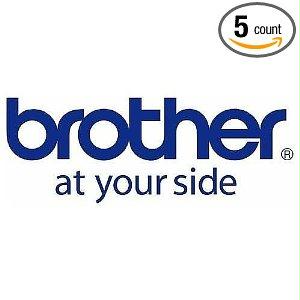 Brother Mobile Solutions 0.47 In X 26.2 Ft (12mm X 8m), Black Ink On White Label, 5 Pack