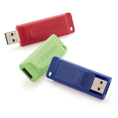 Verbatim Flashdriveusb2.04gbstorengo3pkgreenblue