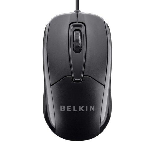 Belkin International Inc Wired Usb Ergonomic Mouse - Mouse - Wired - Usb - Black
