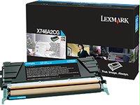 Lexmark X746a2cg Cyan Toner Cartridge For Use In X746,748 Estimated Yield 7k