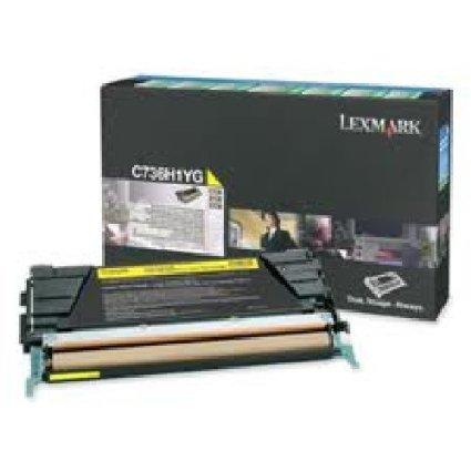 Lexmark C748h4yg Yellow Return Program Toner Cartridge Taa For Use In C/x748 Est