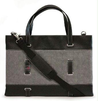 Mobile Edge Llc Mobile Edge - Herringbone Ultrabook Tote - 14.1in/15in Mac,blk/white  Herringbon